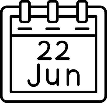 June 22 Vector Icon