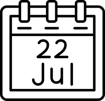 July 22 Vector Icon