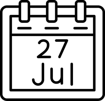 July 27 Vector Icon
