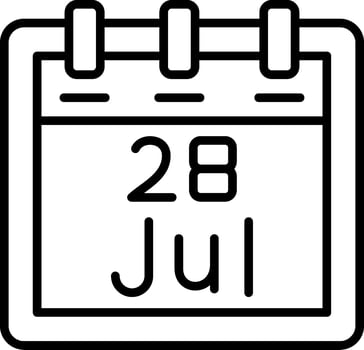 July 28 Vector Icon