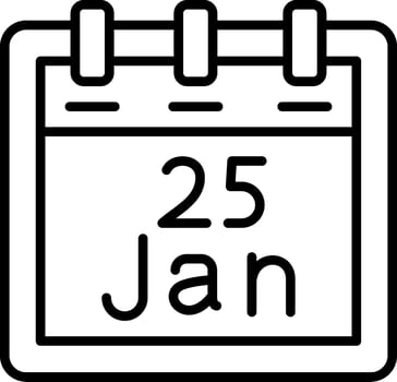 January 25 Vector Icon