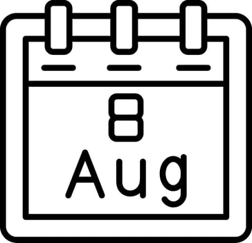 August 8 Vector Icon