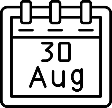 August 30 Vector Icon