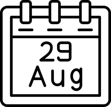 August 29 Vector Icon