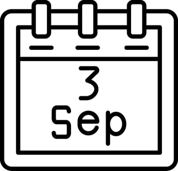September 3 Vector Icon