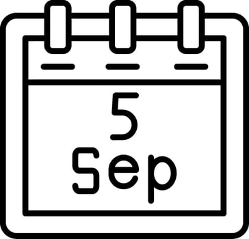 September 5 Vector Icon