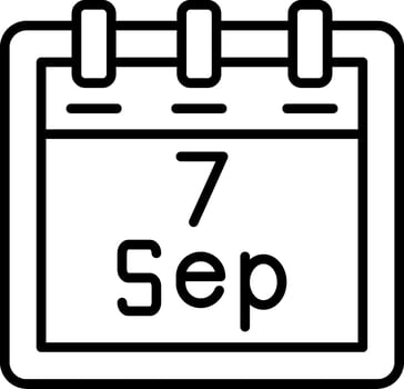 September 7 Vector Icon