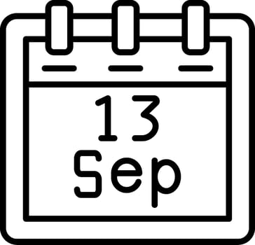 September 13 Vector Icon