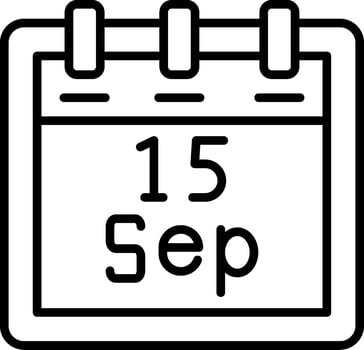 September 15 Vector Icon