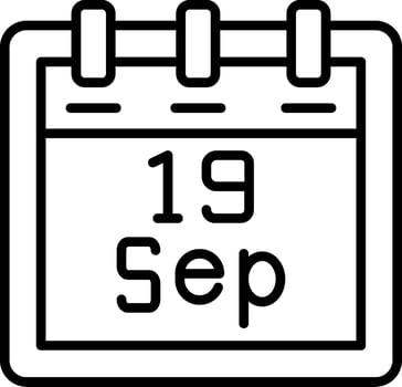 September 19 Vector Icon