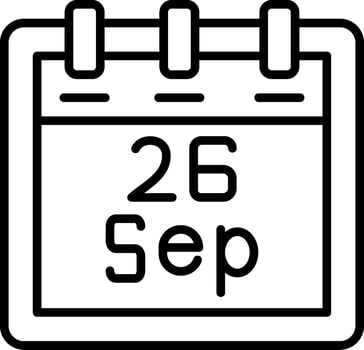 September 26 Vector Icon