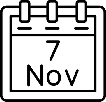 November 7 Vector Icon