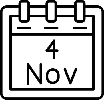 November 4 Vector Icon
