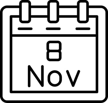 November 8 Vector Icon