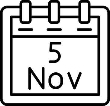 November 5 Vector Icon