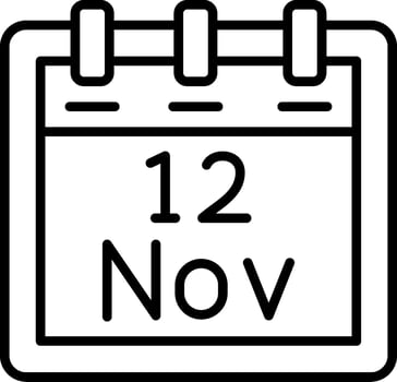 November 12 Vector Icon
