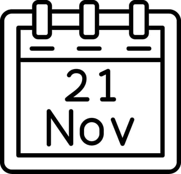 November 21 Vector Icon