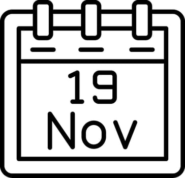 November 19 Vector Icon