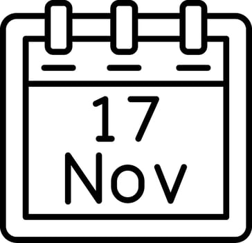 November 17 Vector Icon