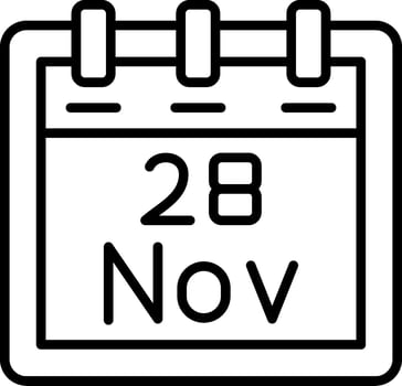 November 28 Vector Icon