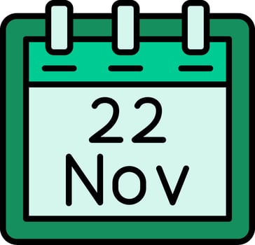 November 22 Vector Icon