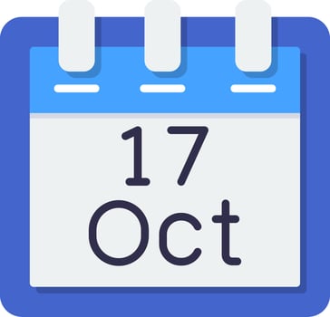 October 17 Vector Icon