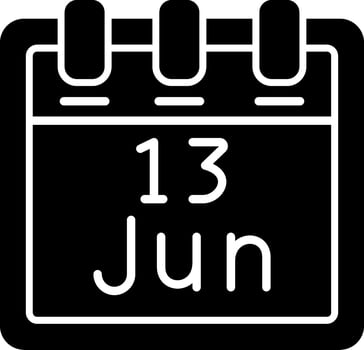 June 13 Vector Icon