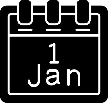 January 1 Vector Icon