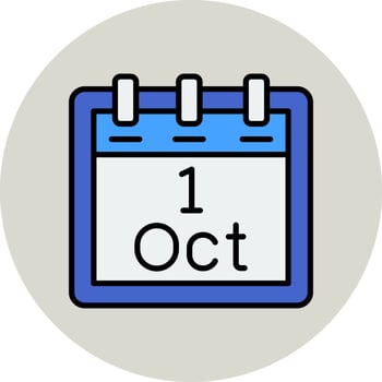 October 1 Vector Icon