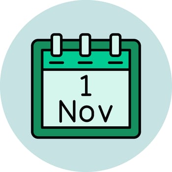 November 1 Vector Icon