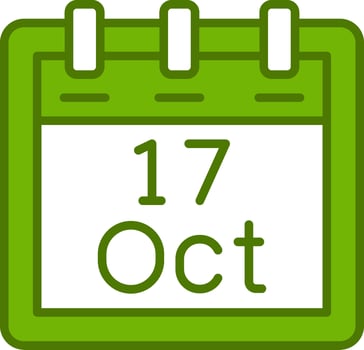 October 17 Vector Icon