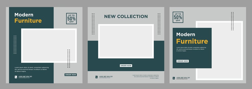 Minimalist furniture sale banner or social media or banner template vector
