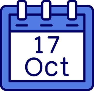 October 17 Vector Icon