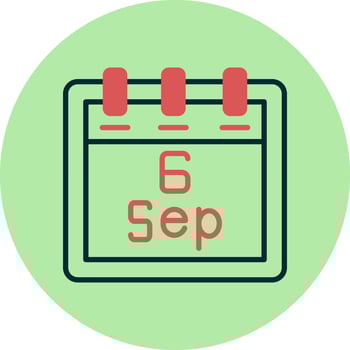 September 6 Vector Icon