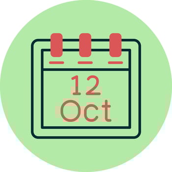 October 12 Vector Icon
