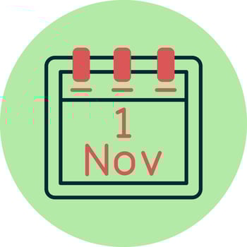 November 1 Vector Icon