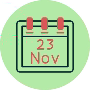 November 23 Vector Icon