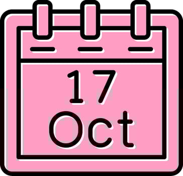 October 17 Vector Icon