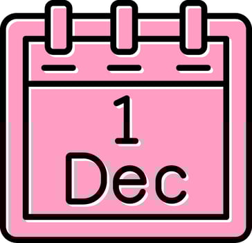December 1 Vector Icon