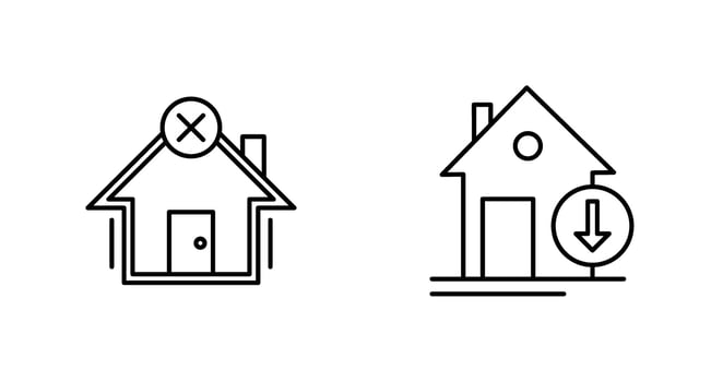 Non Verify and Download Icon vector