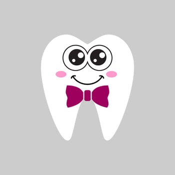 Tooth icon vector. Tooth Fairy illustration sign. Funny tooth symbol or logo. vector
