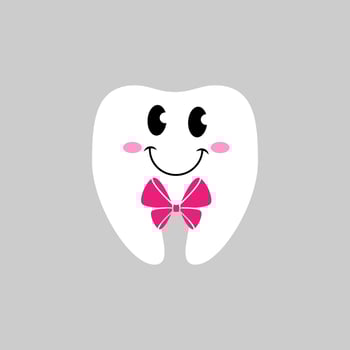 Tooth icon vector. Tooth Fairy illustration sign. Funny tooth symbol or logo. vector