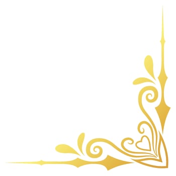 Gold vintage baroque corner ornament retro pattern antique style acanthus. Decorative design element filigree calligraphy. You can use for wedding decoration of greeting card and laser cutting. vector