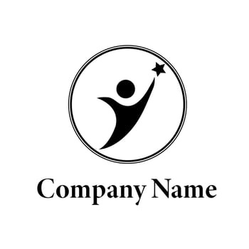 abstract freedom people logo design vector
