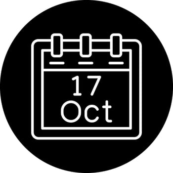 October 17 Vector Icon