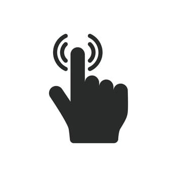 finger hand  icon graphic vector design illustration