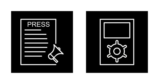 Press Releases and Management  Icon vector