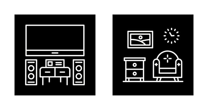 Home Theater and Living Room Icon vector
