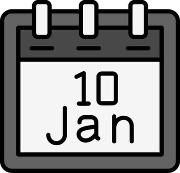 January 10 Vector Icon