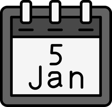 January 5 Vector Icon